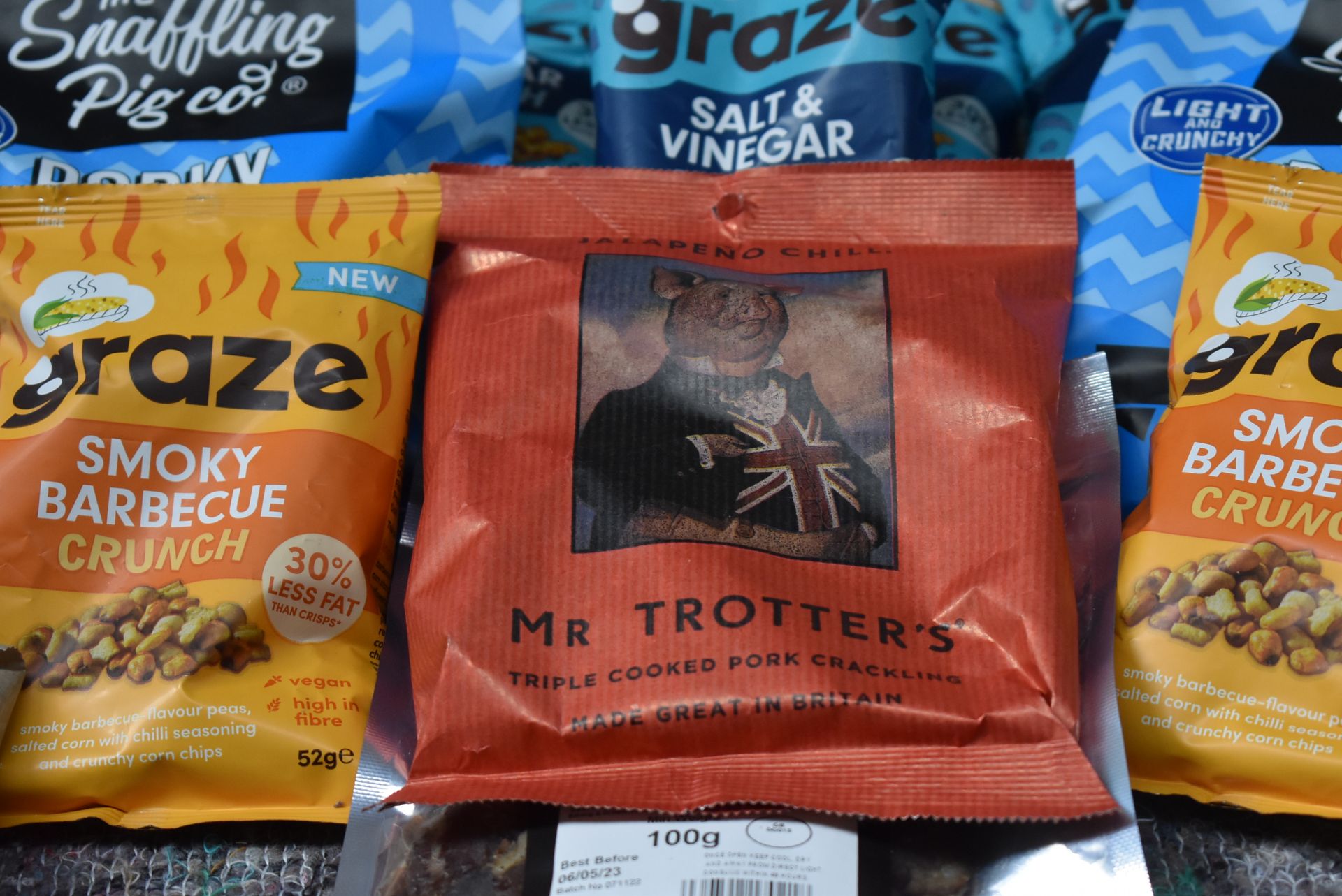 63 x Assorted Consumable Food Products Including Pipers Crisps, Graze Flavoured Peanuts, Mr. - Image 9 of 16