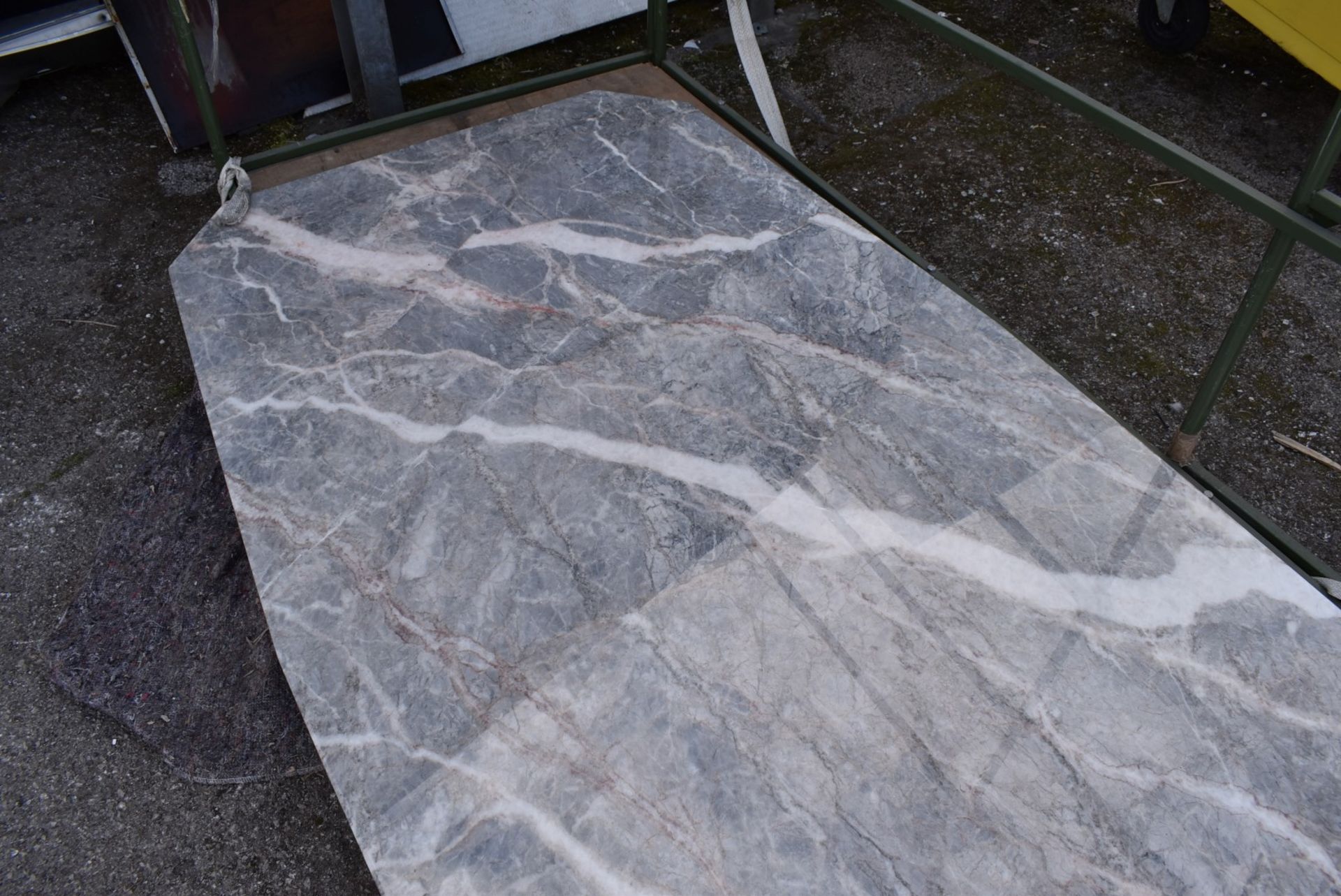 1 x Designer Marble Dining Table Top - 260 x 110cms - Please Read The Description - Image 4 of 8