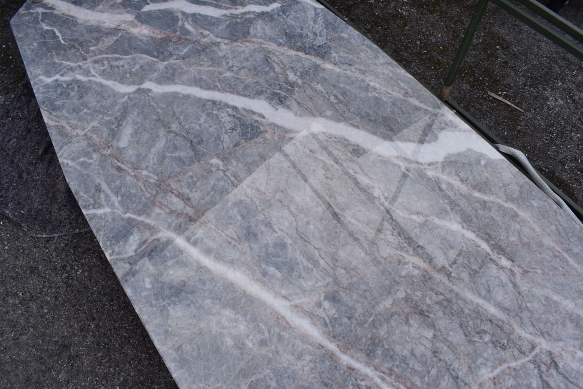 1 x Designer Marble Dining Table Top - 260 x 110cms - Please Read The Description - Image 3 of 8