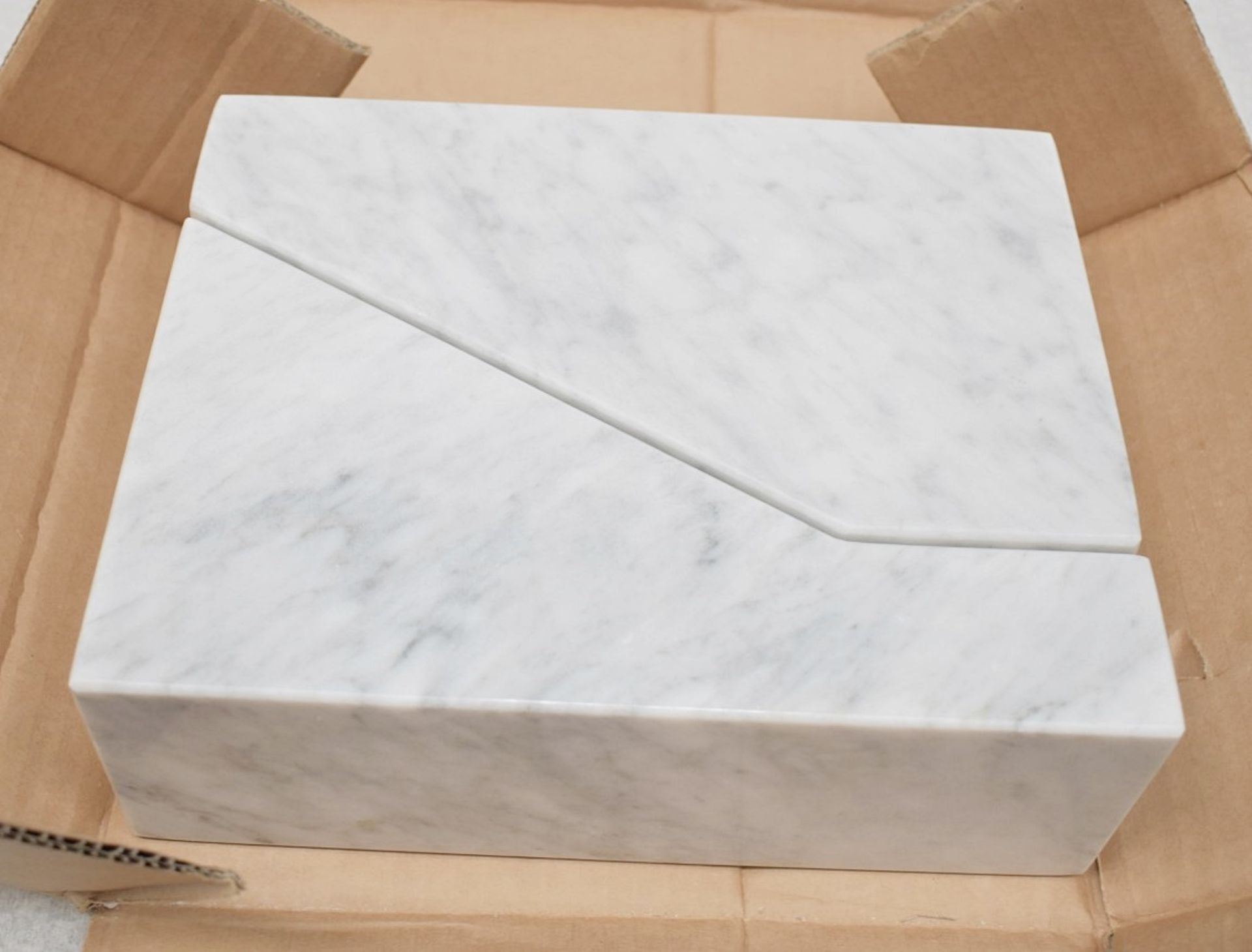 Set Of 2 x LIGNE ROSET 'Lithos' Designer Carrara Marble Bookends - Original Price £319.00 - Image 4 of 7