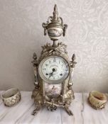 1 x Antique FRANZ HERMLE Lancini Imperial Mantel Mechanical Clock