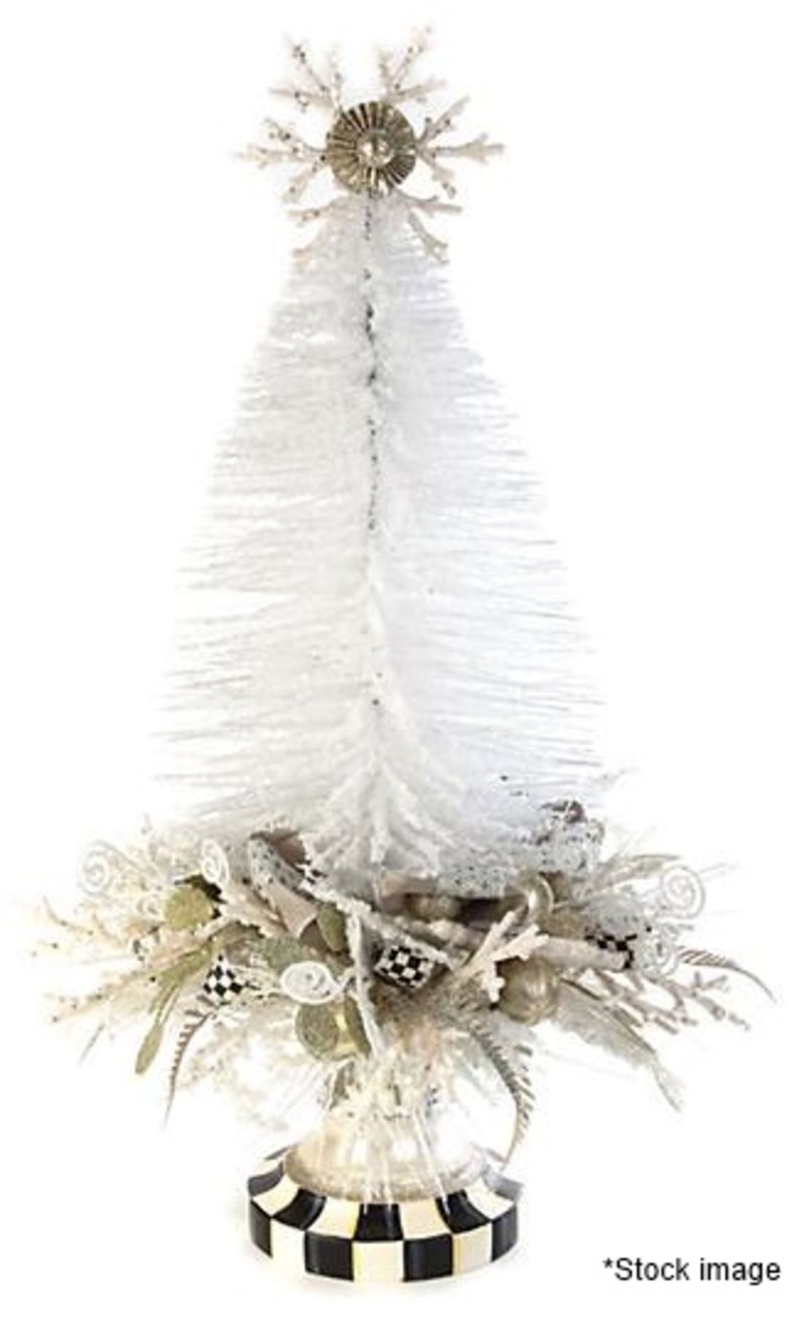 1 x MACKENZIE-CHILDS 'Snowfall' Decorative Tabletop Tree - Original Price £322.00 - Unused Boxed - Image 2 of 5