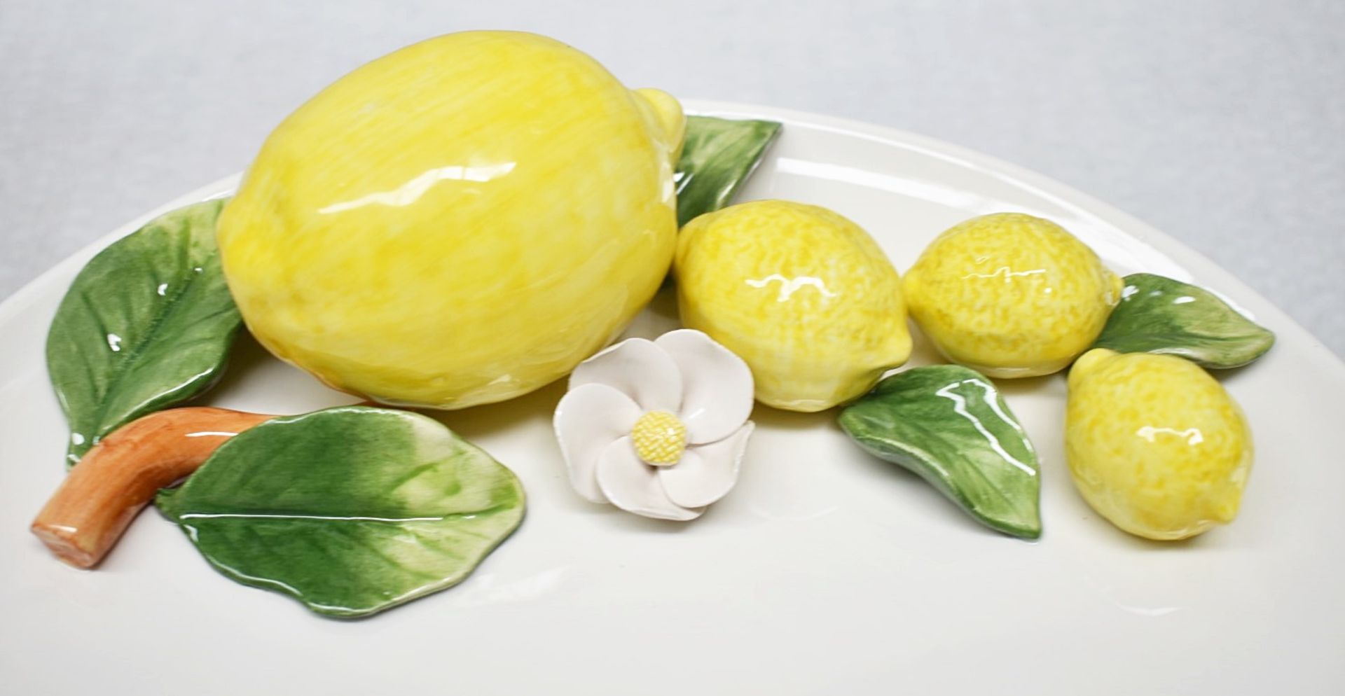 1 x LES-OTTOMANS 'Lemon' Hand-painted Porcelain Cake Stand (15cm) - Original Price £128.00 - Ex- - Image 7 of 14
