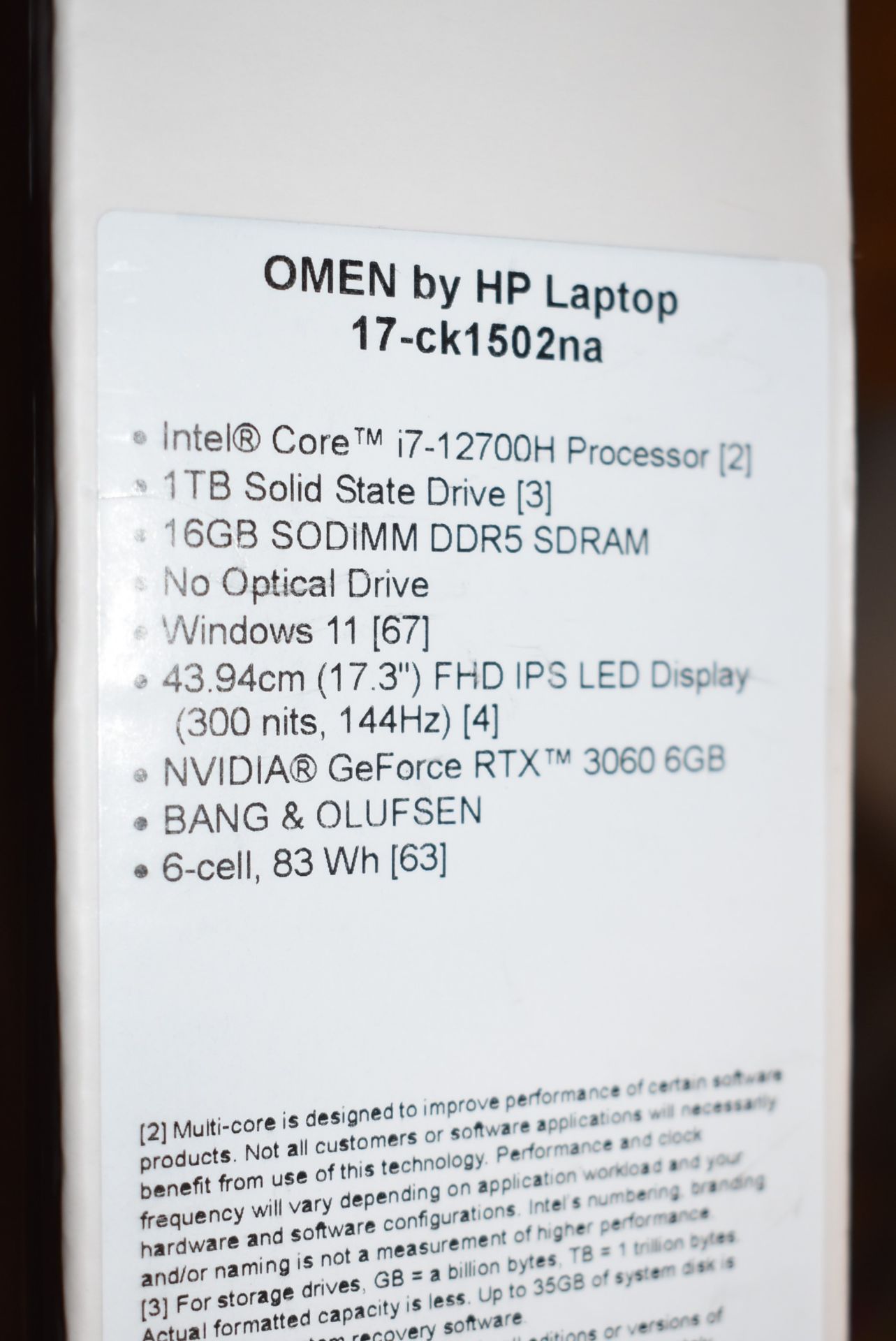 1 x HP Omen 17.3 Gaming Laptop - Intel i7-12700H, 16GB DDR5, 1TB NVMe 4.0 SSD, RTX 3060 - RRP £1,349 - Image 6 of 22