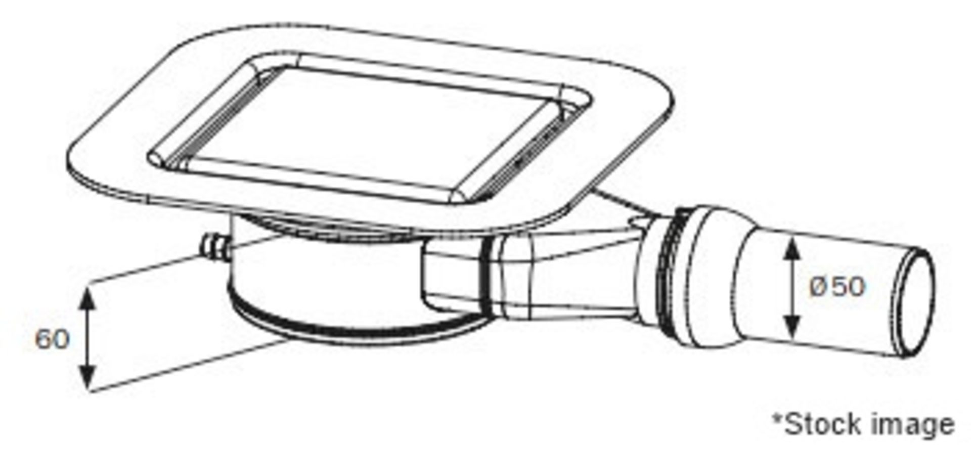 1 x KALDEWEI 'Conoflat' Enameled Horizontal Shower Waste Fitting, In Oyster Grey (Mod.4091) - - Image 5 of 5