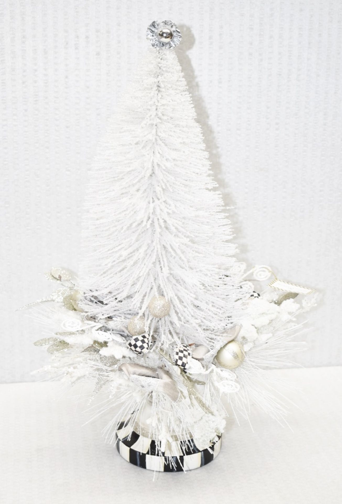 1 x MACKENZIE-CHILDS 'Snowfall' Decorative Tabletop Tree - Original Price £322.00 - Unused Boxed - Image 3 of 5