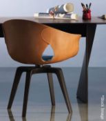 1 x POLTRONA FRAU 'Ginger' Designer Leather Swivel Chair In Bespoke Colours - Original Price £3,299