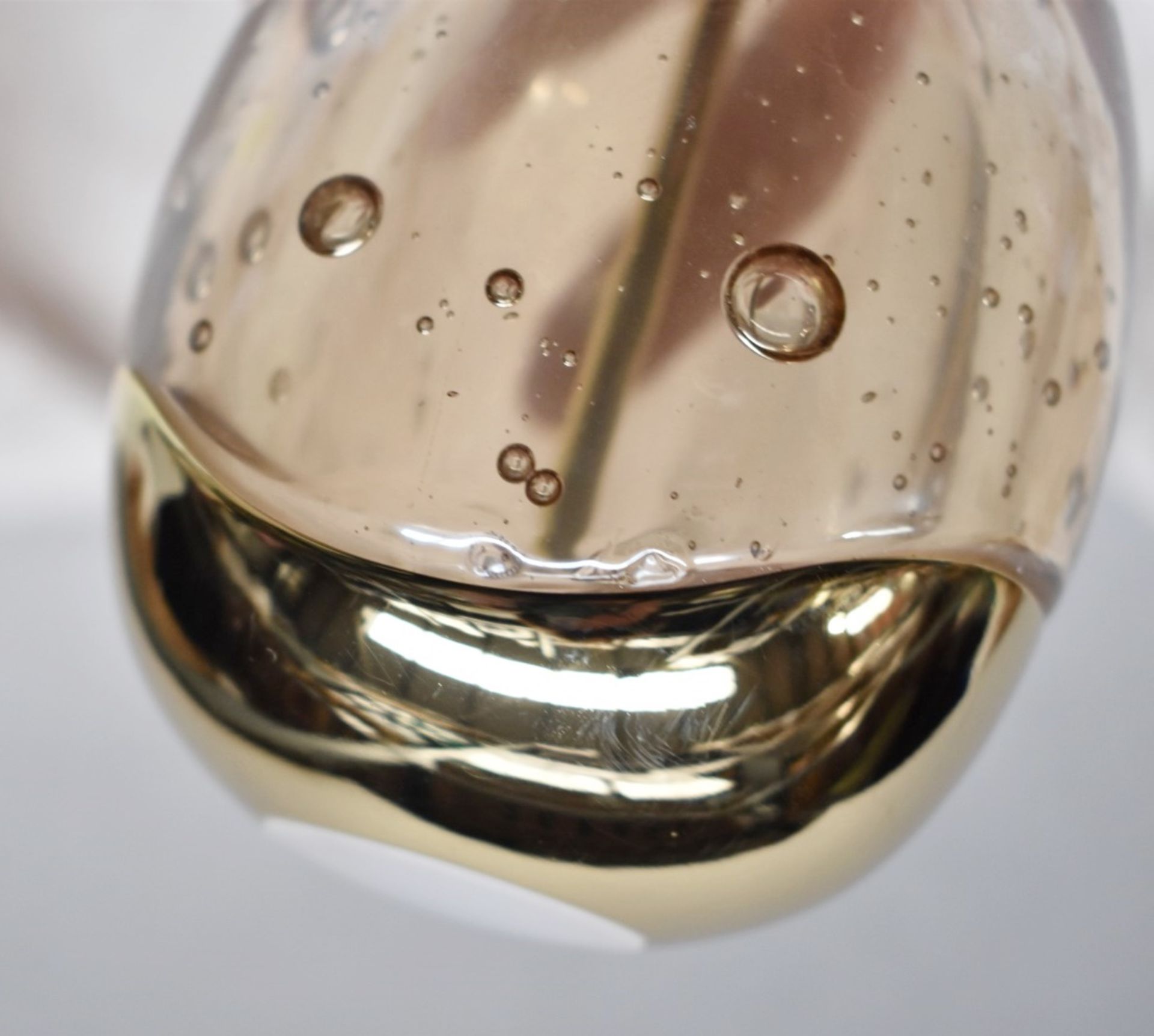 3 x Illuminati 'Terrene' Single Pendant Lights With Champagne Bubble Glass Shade And Gold Finish - - Image 13 of 13