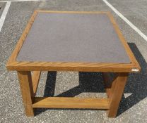 1 x Wooden Coffee Table with Granite-Effect Top - Ref: REN240 - CL999 - Location: Altrincham