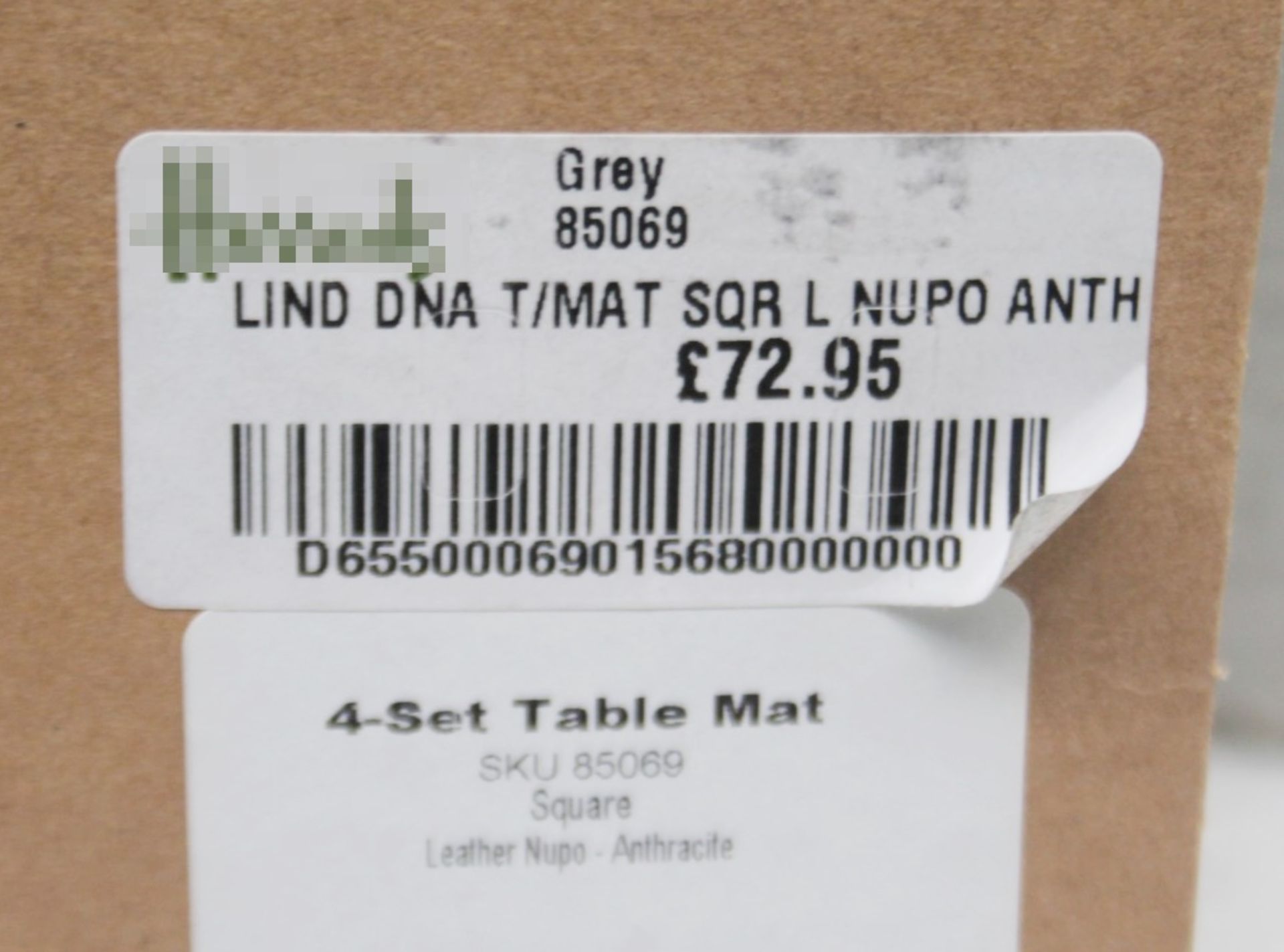 Set of 4 x LIND DNA 'Nupo' Leather Curved Table Mats, In Black - Original Price £72.95 - Image 3 of 5