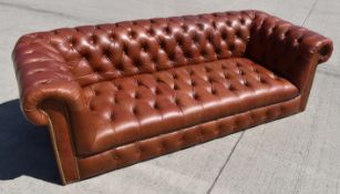 1 x TIMOTHY OULTON 'Westminster' Luxury Leather Button Sofa 2.5 Seater - Original Price £6,495