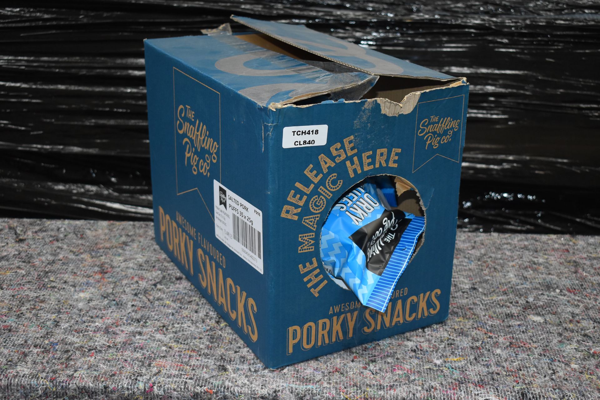 1 x Box of The Snaffling Pig Co. Pork Crisps