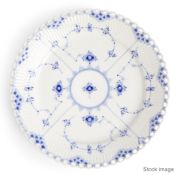 1 x ROYAL COPENHAGEN Porcelain Blue Fluted Full Lace 27cm Plate - Original Price £266.00