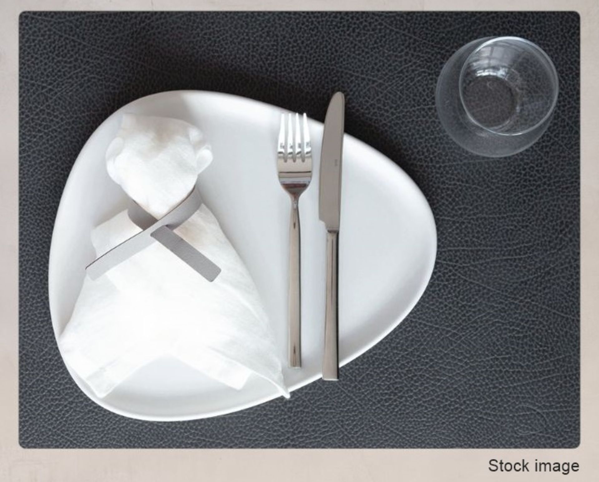 Set of 4 x LIND DNA 'Hippo' Leather Square Placemats Table Mats, In Black - Original Price £72.95 - Image 2 of 9