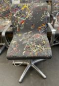 1 x REM Stylist Chair Featuring Especially Commissioned Abstract Paintwork By A Renowned