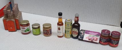 21 x Assorted Sauces/Spread/Drinks/Syrup - Ref: TCH449 - CL840 - Location: Altrincham WA14