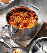 1 x LE CREUSET 3-Ply Stainless Steel Deep Casserole Dish With Lid (20cm) - Original Price £130.