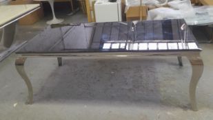 1 x Athena Glasstop Dining Table - Ref: REN256 - CL999 - NO VAT ON THE HAMMER - Location: Altrincham