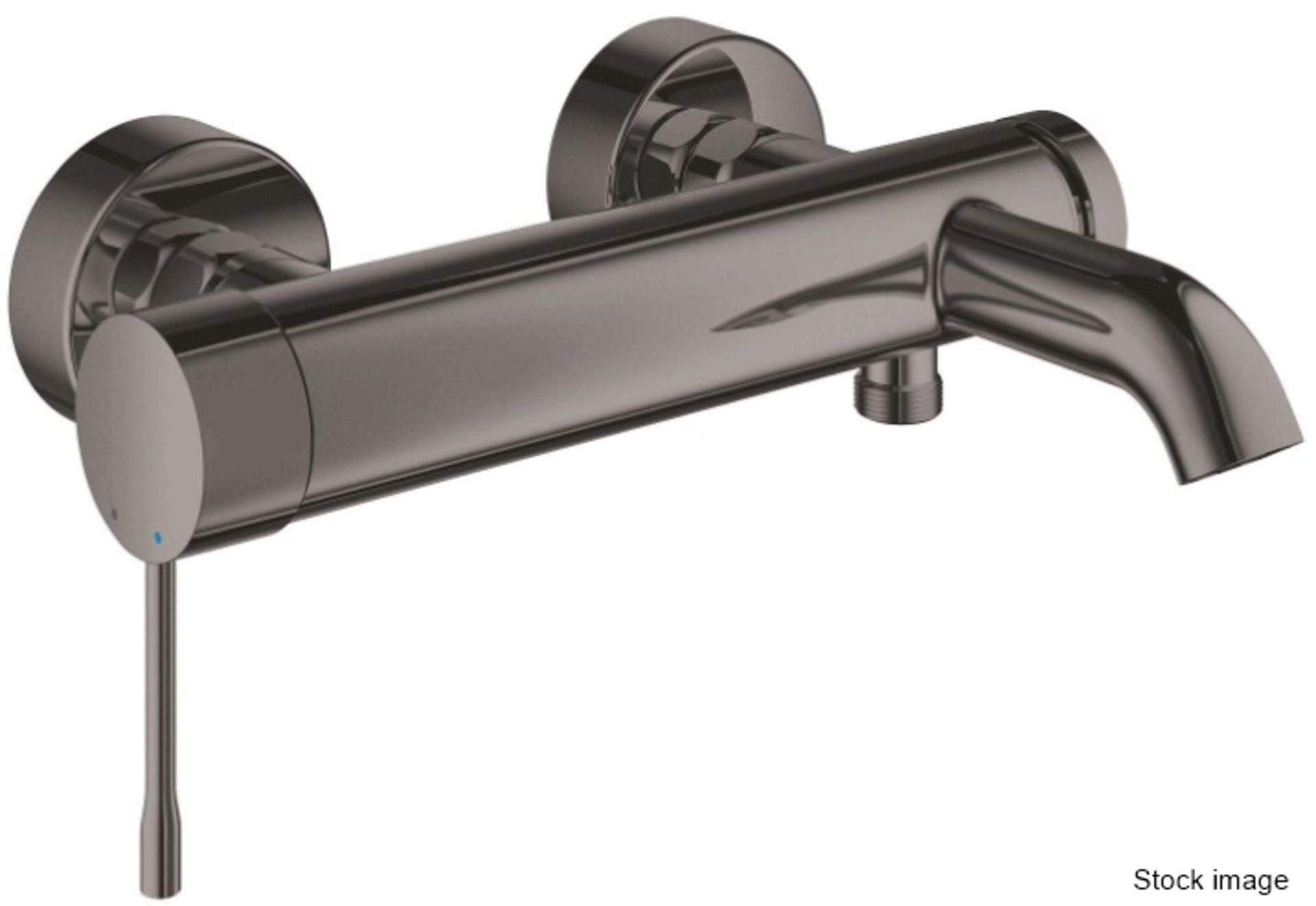 1 x GROHE 'Essence' Exposed Single Lever Bathtub Mixer With 2 Outlets, In A Hard Graphite Finish -