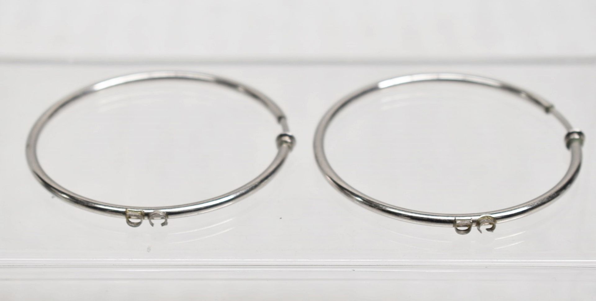 Pair Of DIOR Hoop Crystal Encrusted Earrings - Ref: CNT778/WH2/C23 - CL845 - NO VAT ON THE - Image 2 of 5