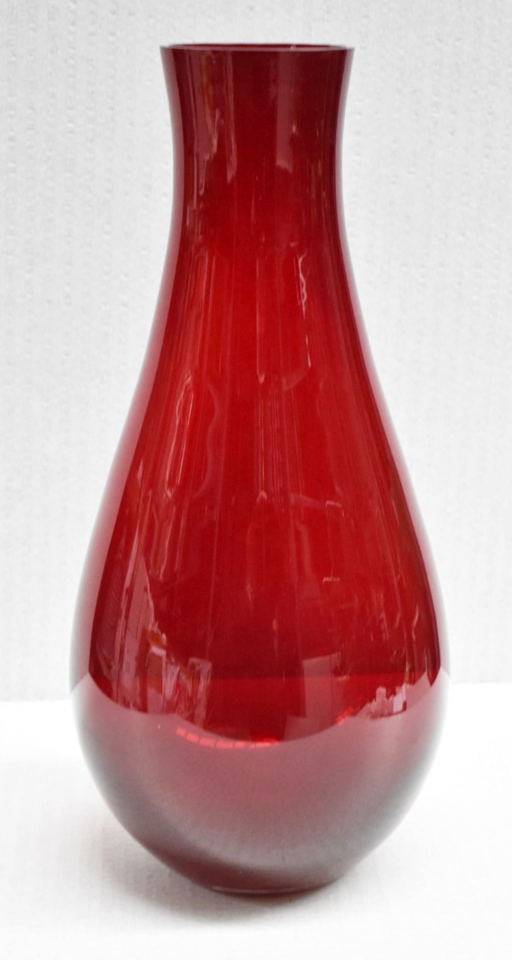 1 x Large Decorative Red Glass Vase - Dimensions H60 x Ø30cm - Ref: CNT788/WH2/C23 - CL845 - NO