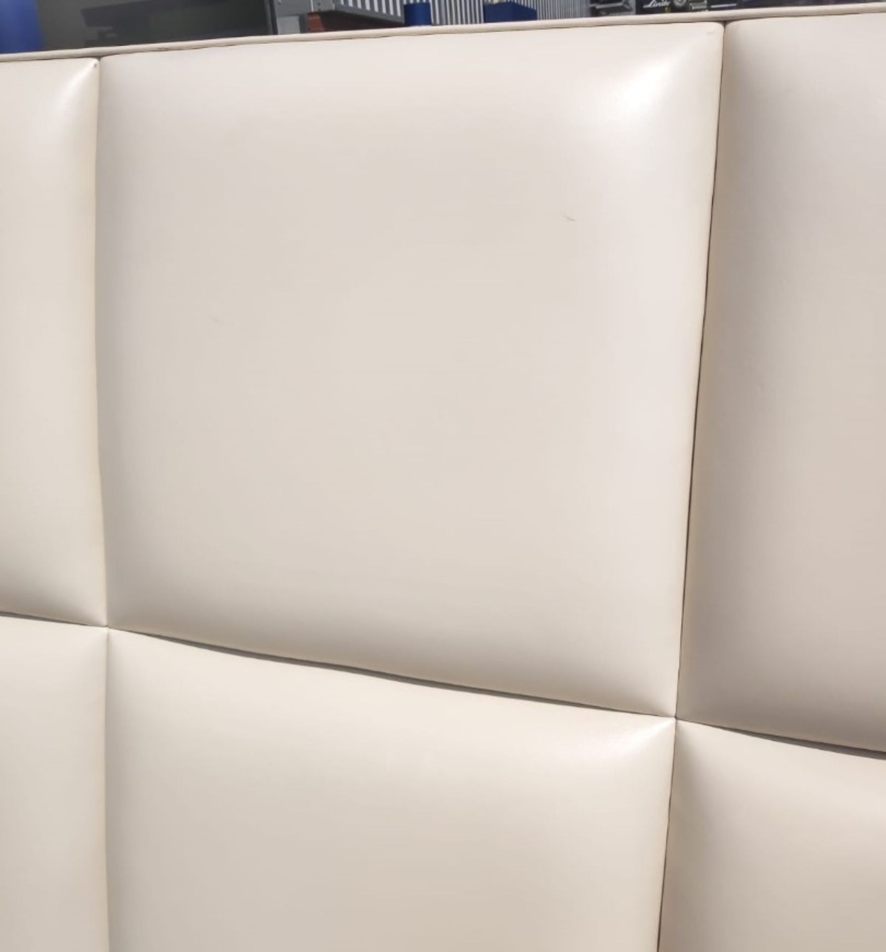 1 x VISPRING 'ATLAS' Luxury Floor Standing 6-Panel Faux Leather Upholstered Headboard - Colour: - Image 6 of 6
