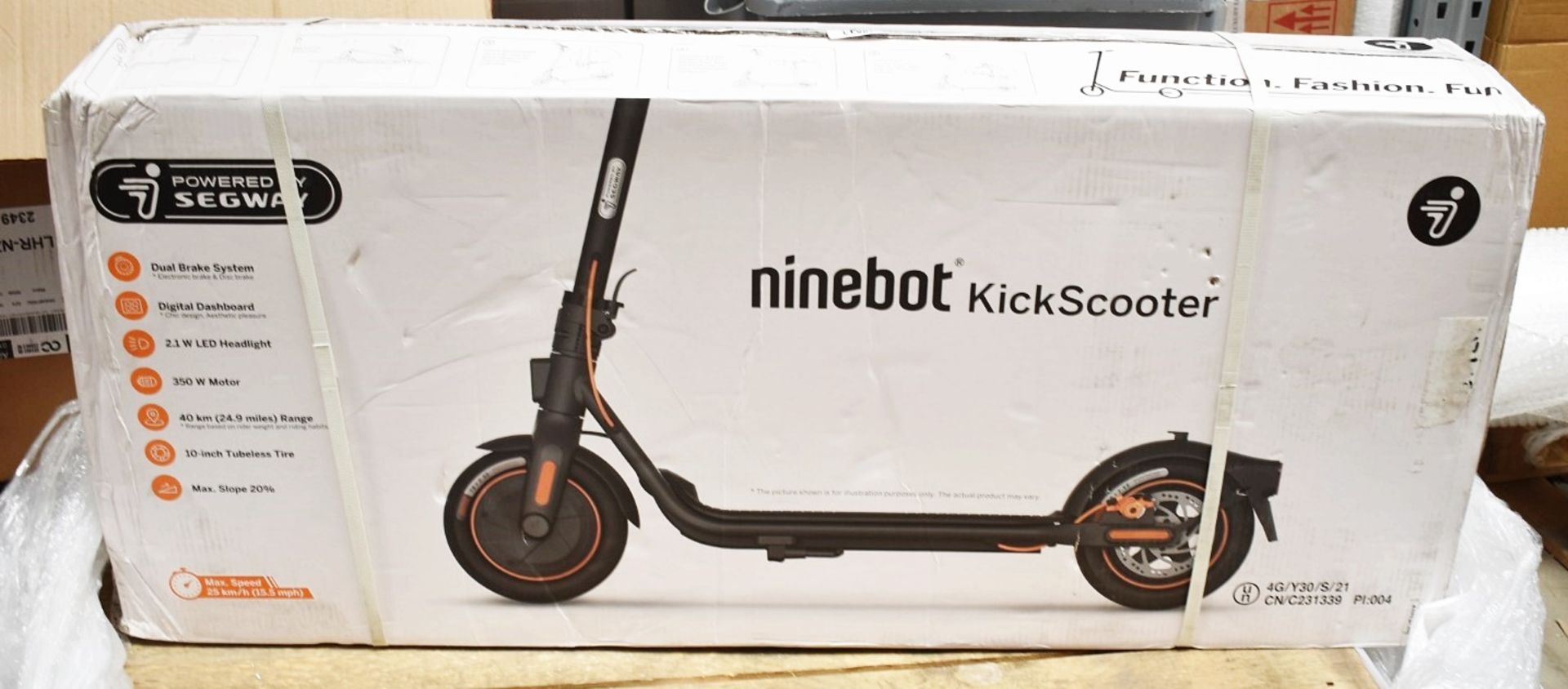 *Last One* 1 x SEGWAY 'Ninebot' Adult Electric Kickscooter F40E - Original Price £579.00 - Sealed - Image 2 of 6