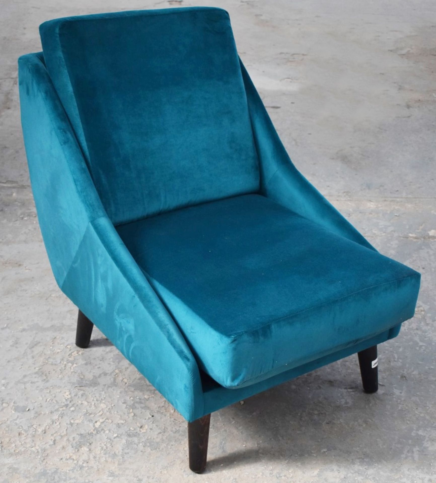 1 x Contemporary Commercial Armchair, Upholstered In A Premium Deep Teal Chenille - Ref: JMS206 -