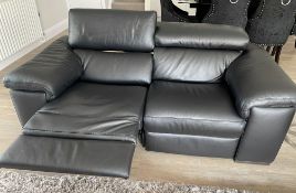 1 x Natuzzi Editions Solare 2-Seater Leather Reclining Sofa - 4 Month Old - Original Value £4,000