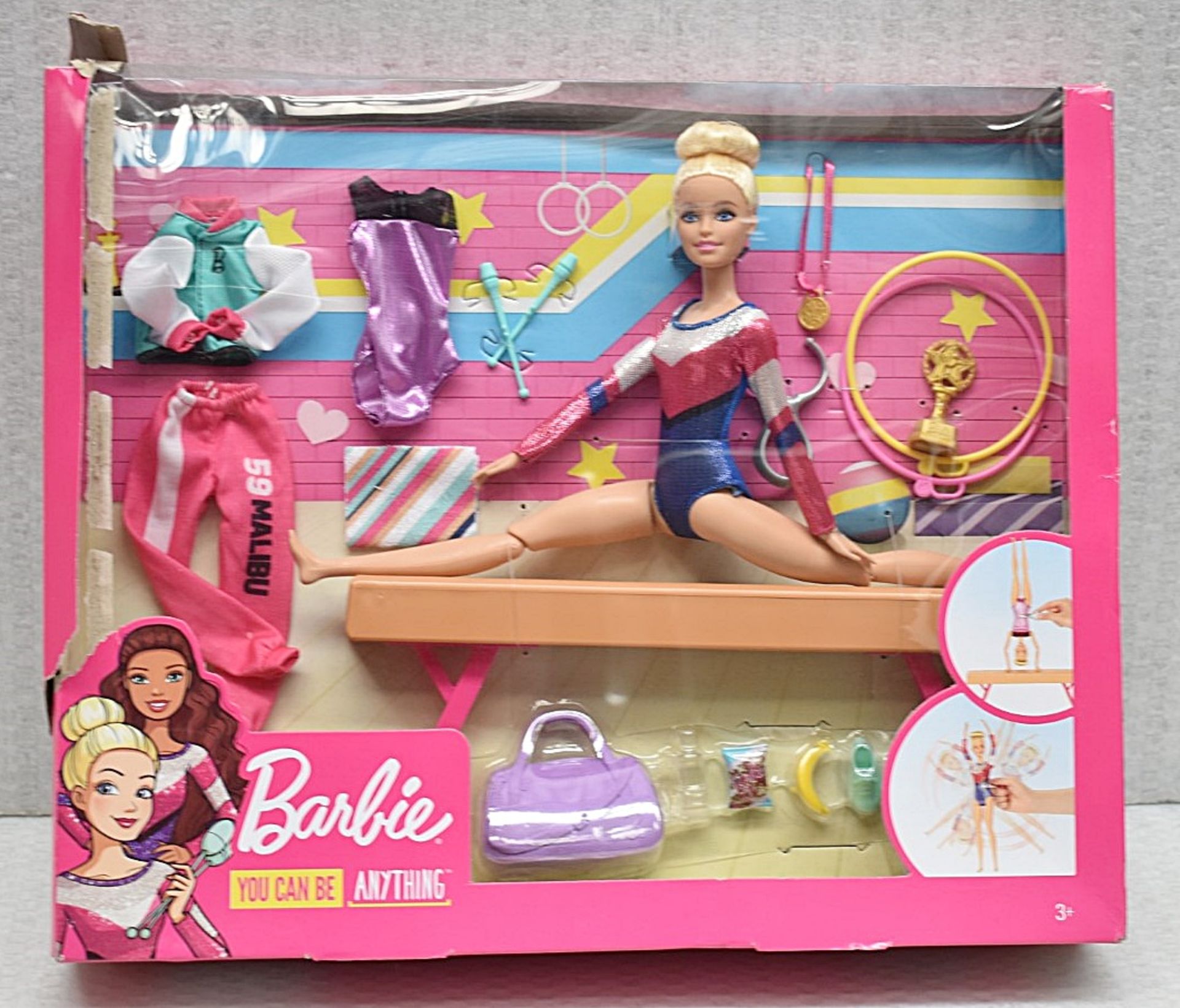 1 x BARBIE Sport Gymnastics Doll and Playset - Unused Boxed Stock - Ref: HAS2311/WH2/C11/02-23-1 -