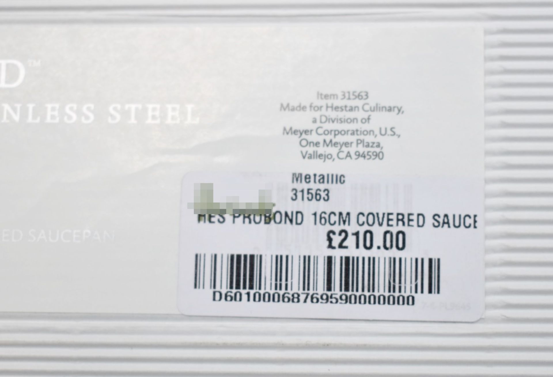 1 x HESTAN ProBond Professional Standard Stainless Steel Saucepan with Lid (16cm) - Original - Image 3 of 10