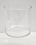 1 x Large Clear Glass Tubular Vase - Ref: CNT782/WH2/C24 - CL845 - NO VAT ON THE HAMMER -