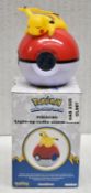 1 x POKEMON Pikachu Light-up Radio Alarm Clock - Unused Boxed Stock - Ref: HAS2325/WH2/C11/02-23-1 -