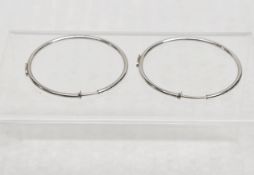 Pair Of DIOR Hoop Crystal Encrusted Earrings - Ref: CNT778/WH2/C23 - CL845 - NO VAT ON THE