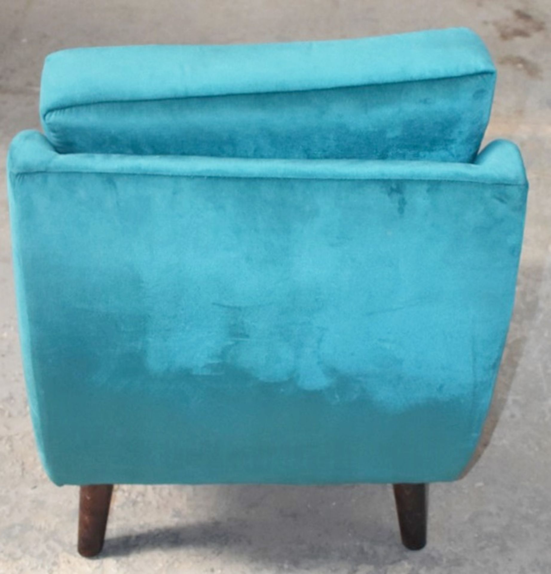 1 x Contemporary Commercial Armchair, Upholstered In A Premium Deep Teal Chenille - Ref: JMS206 - - Image 5 of 6