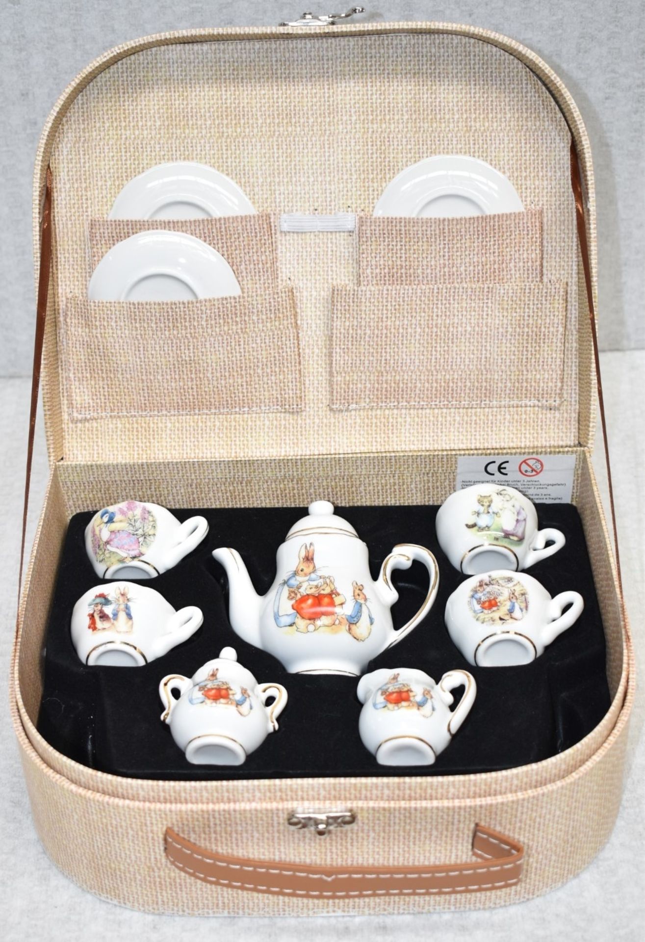 1 x Beatrix Potter Hand-gilded Porcelain Children's Tea Set In Case - Original Price £119.00 -