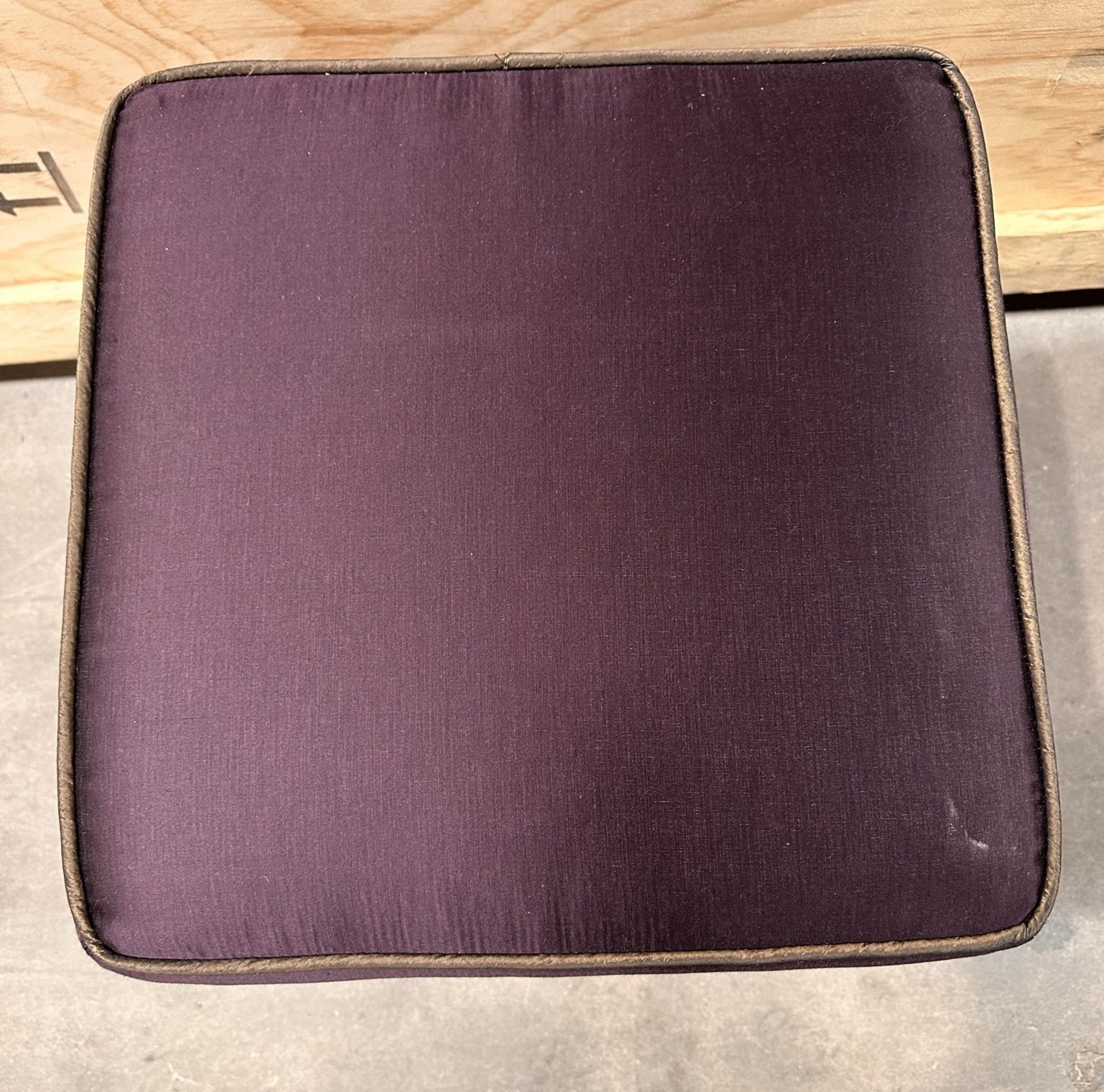 2 x Square Satin Pouffes - Ref: KKH129 - CL848 - NO VAT ON THE HAMMER - Location: Altrincham - Image 5 of 6