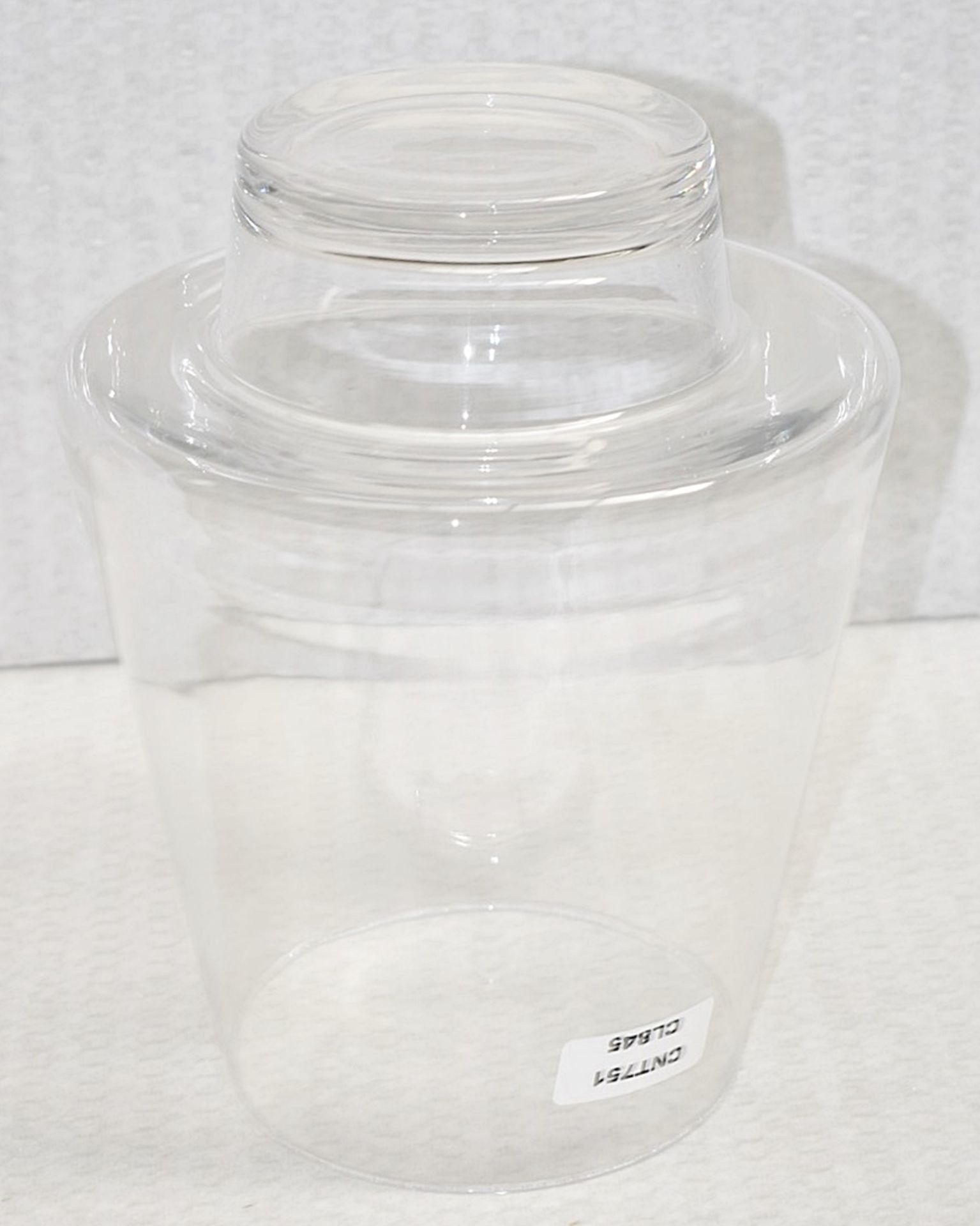 1 x Tapered Artisan Clear Glass Vase - Ref: CNT751/WH2/C23 - CL845 - NO VAT ON THE HAMMER - - Image 2 of 4