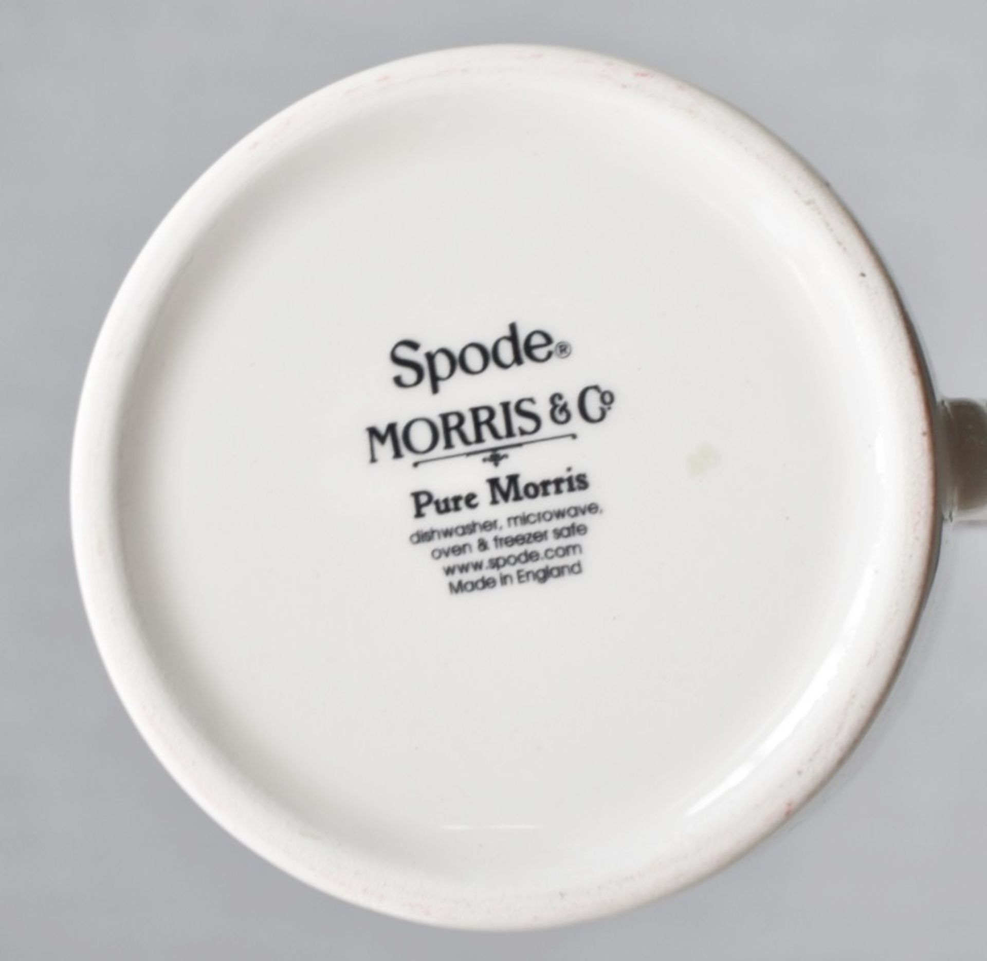 2 x SPODE Pure Morris Strawberry Thief Earthenware Teacups, In Light Grey - Unused Boxed Stock - - Bild 5 aus 5