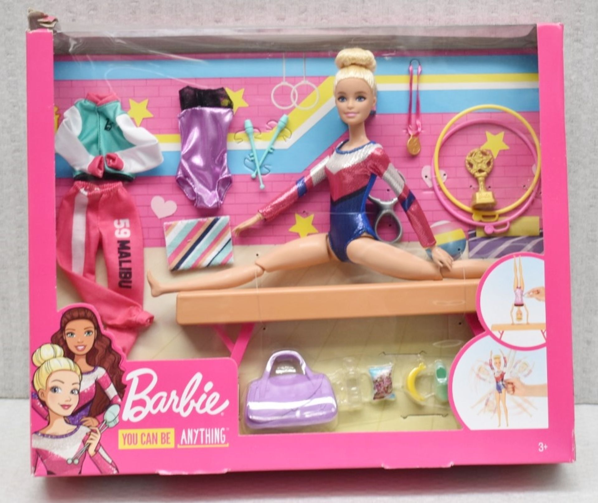 1 x BARBIE Sport Gymnastics Doll and Playset - Unused Boxed Stock - Ref: HAS2312/WH2/C11/02-23-1 -