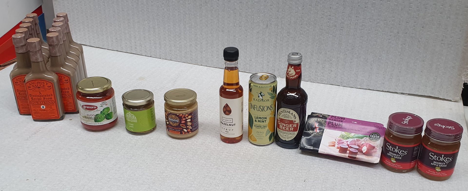 21 x Assorted Sauces/Spread/Drinks/Syrup - Ref: TCH449 - CL840 - Location: Altrincham WA14