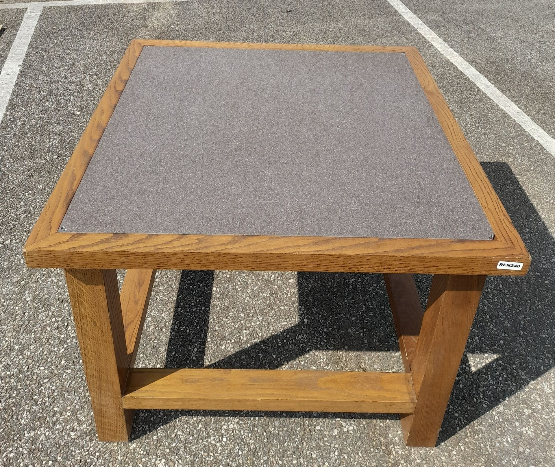1 x Wooden Coffee Table with Granite-Effect Top - Ref: REN240 - CL999 - Location: Altrincham