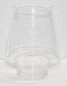 1 x Tapered Artisan Clear Glass Vase - Ref: CNT751/WH2/C23 - CL845 - NO VAT ON THE HAMMER -