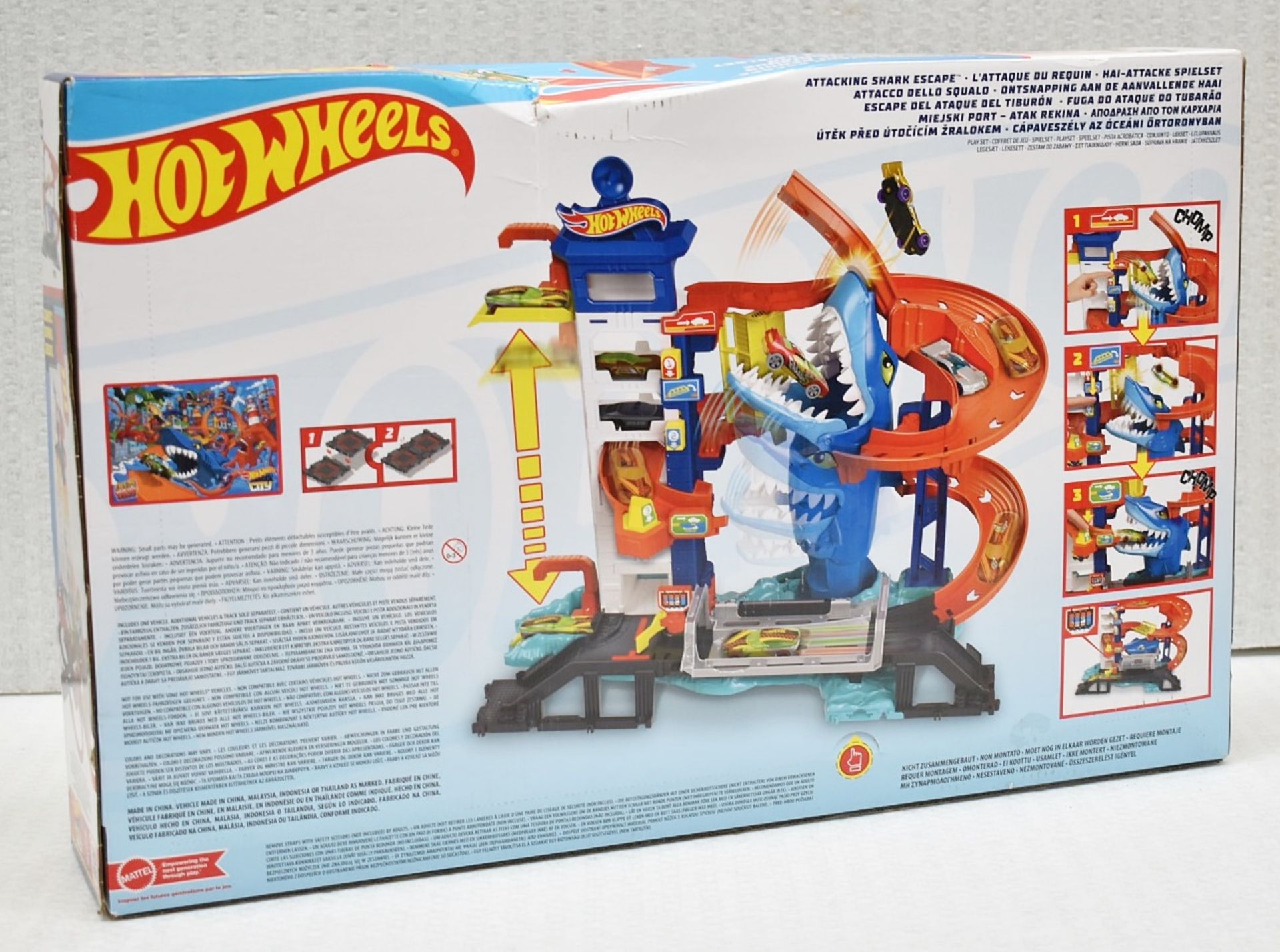 1 x HOT WHEELS City Attacking Shark Escape Playset - Original Price £64.95 - Unused Boxed Stock - - Image 3 of 3