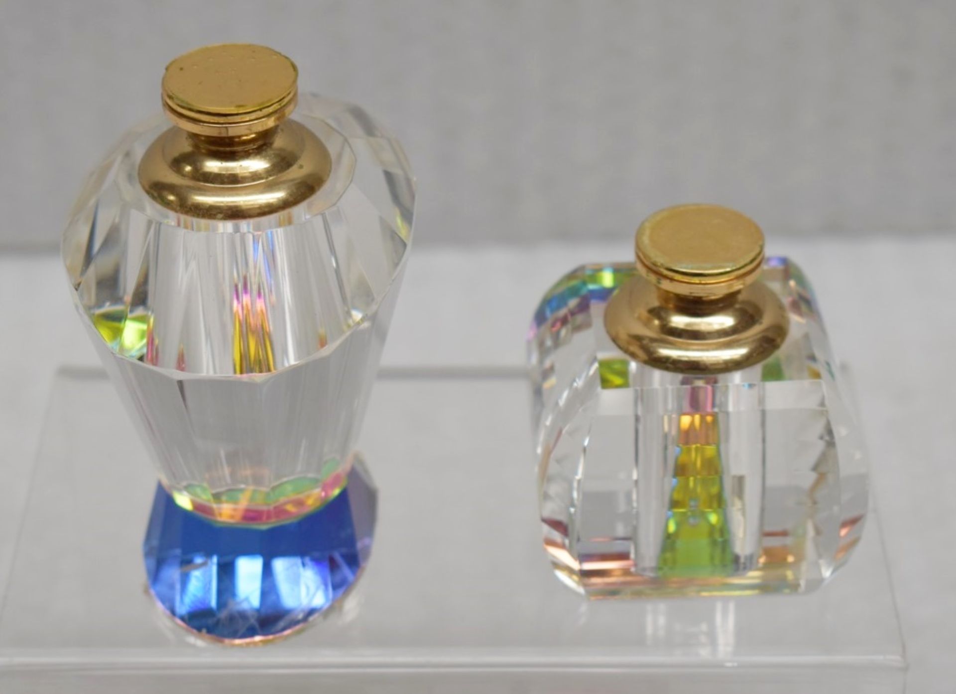 2 x Decorative Cut-class Perfume Bottles - Ref: CNT736+737/WH2/C23 - CL845 - NO VAT ON THE - Image 3 of 5