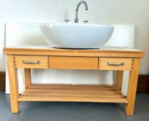 1 x VILLEROY & BOCH 2-Drawer Vanity Unit Complete With Washbasin - NO VAT ON THE HAMMER - CL224 -