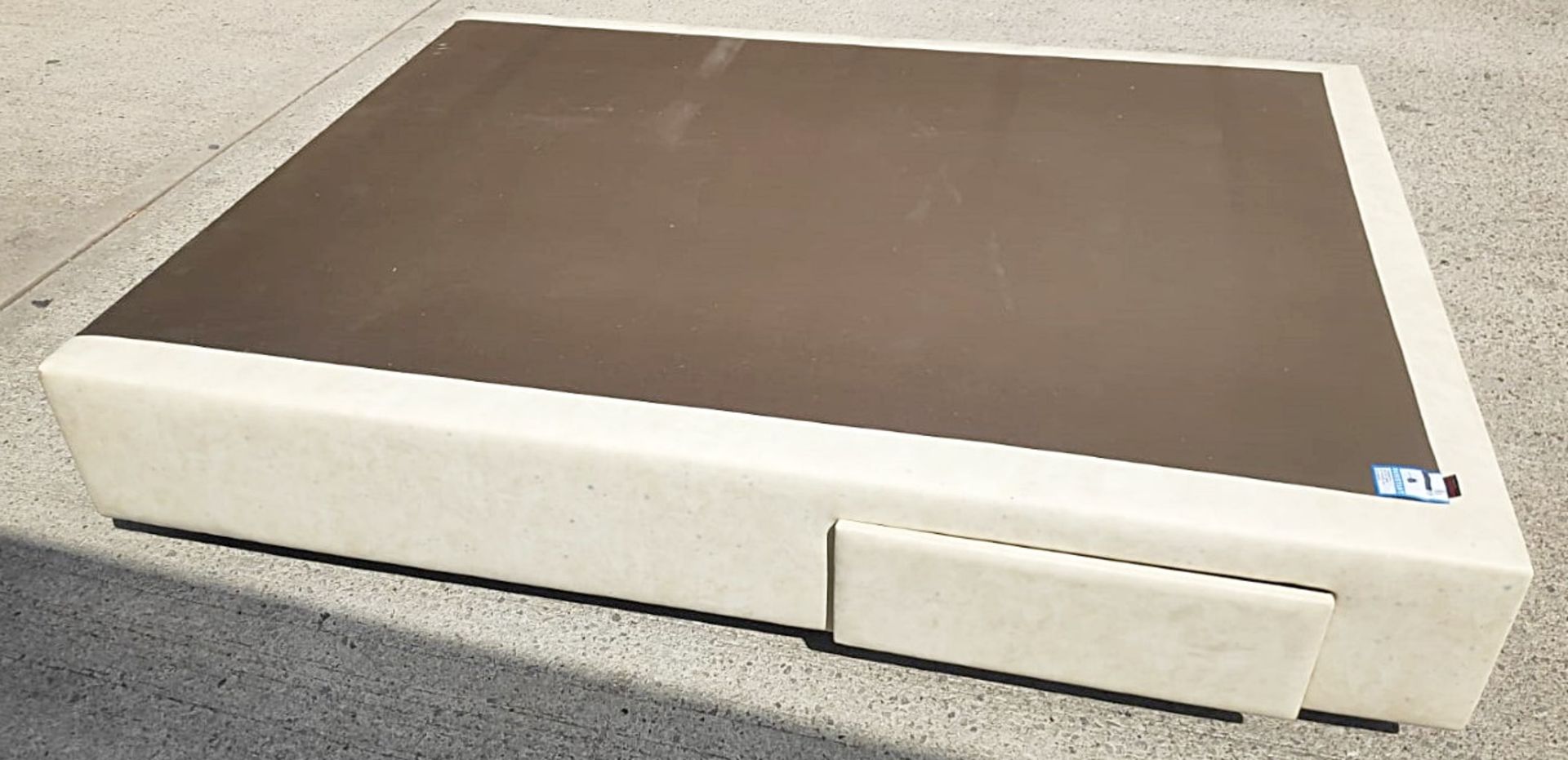 1 x COLUNEX 'Easy' Kingsize 2-Drawer Divan Bed Base In A Neutral Faux Leather - Original RRP £2,000 - Image 2 of 6