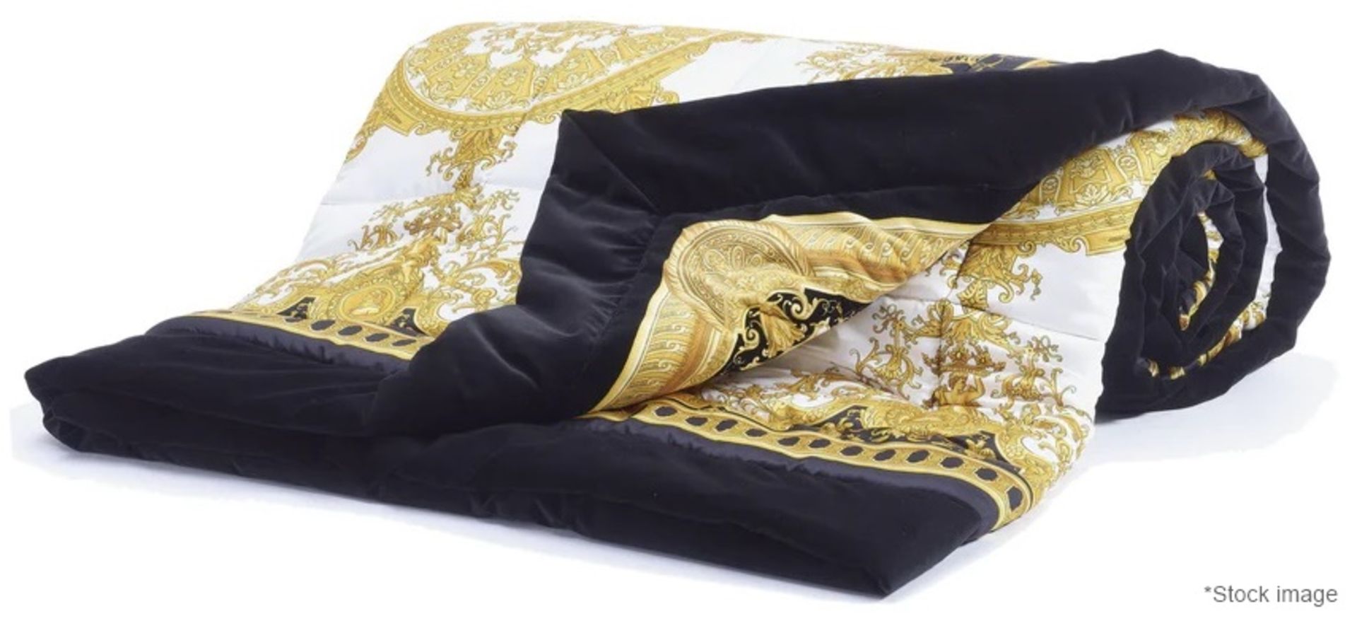 1 x VERSACE 'Le Dome Baroque' Luxury Silk and Velvet Comforter - Inc. Tags - Original Price £3,565