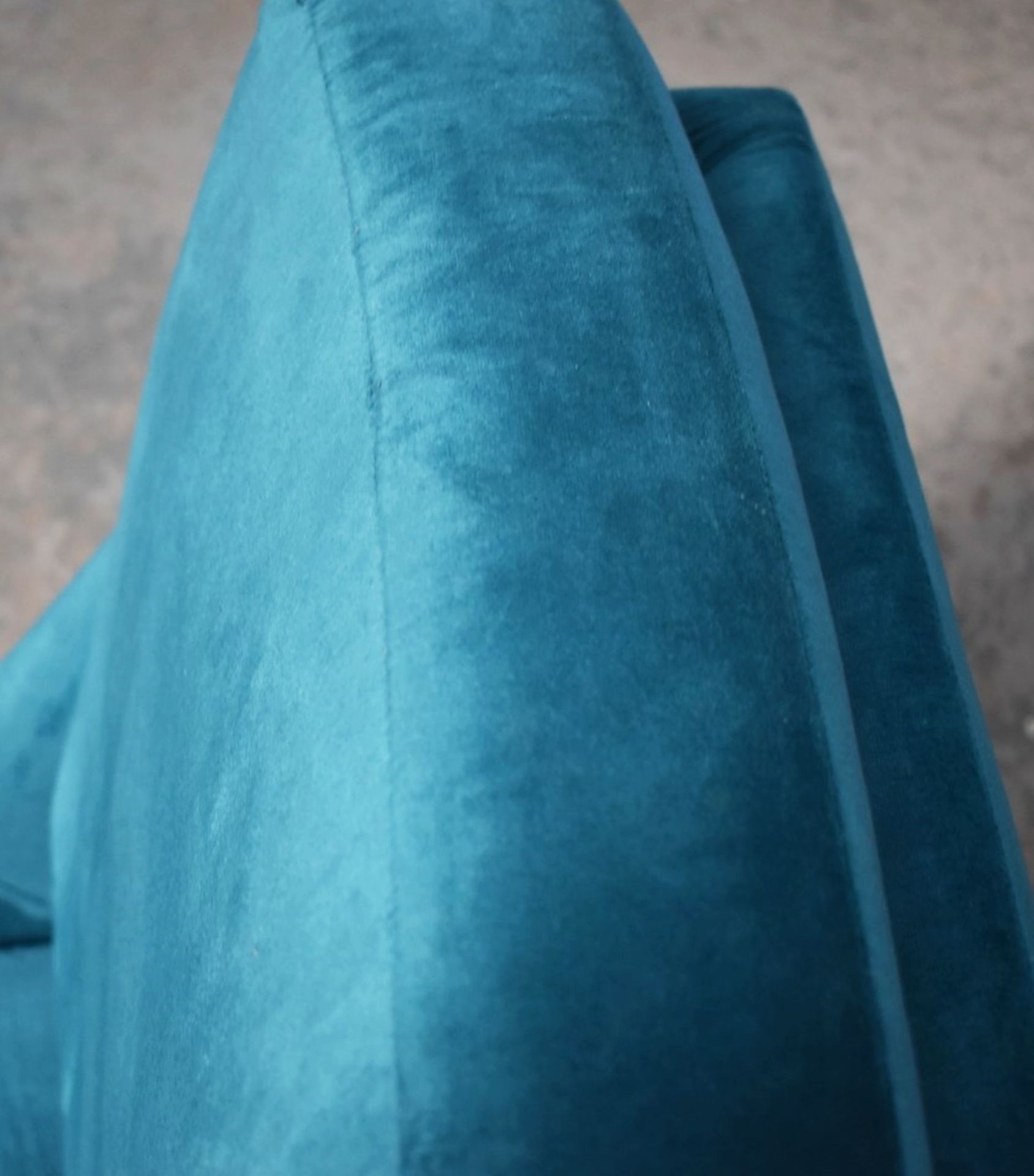 1 x Contemporary Commercial Armchair, Upholstered In A Premium Deep Teal Chenille - Ref: JMS206 - - Image 3 of 6