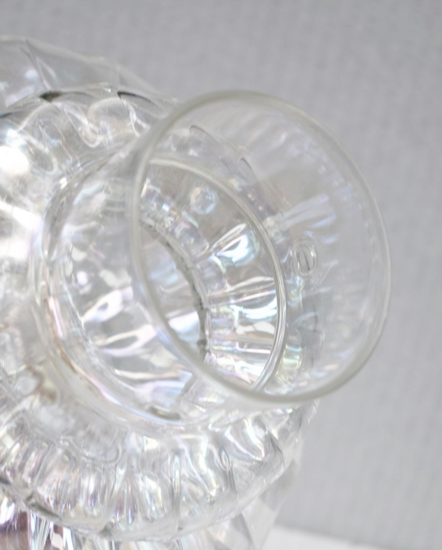 1 x HEATHFIELD & CO Luxury 'Basilca' Triple Pendant Light In Polished Nickel, With Fluted Artisan - Bild 8 aus 11